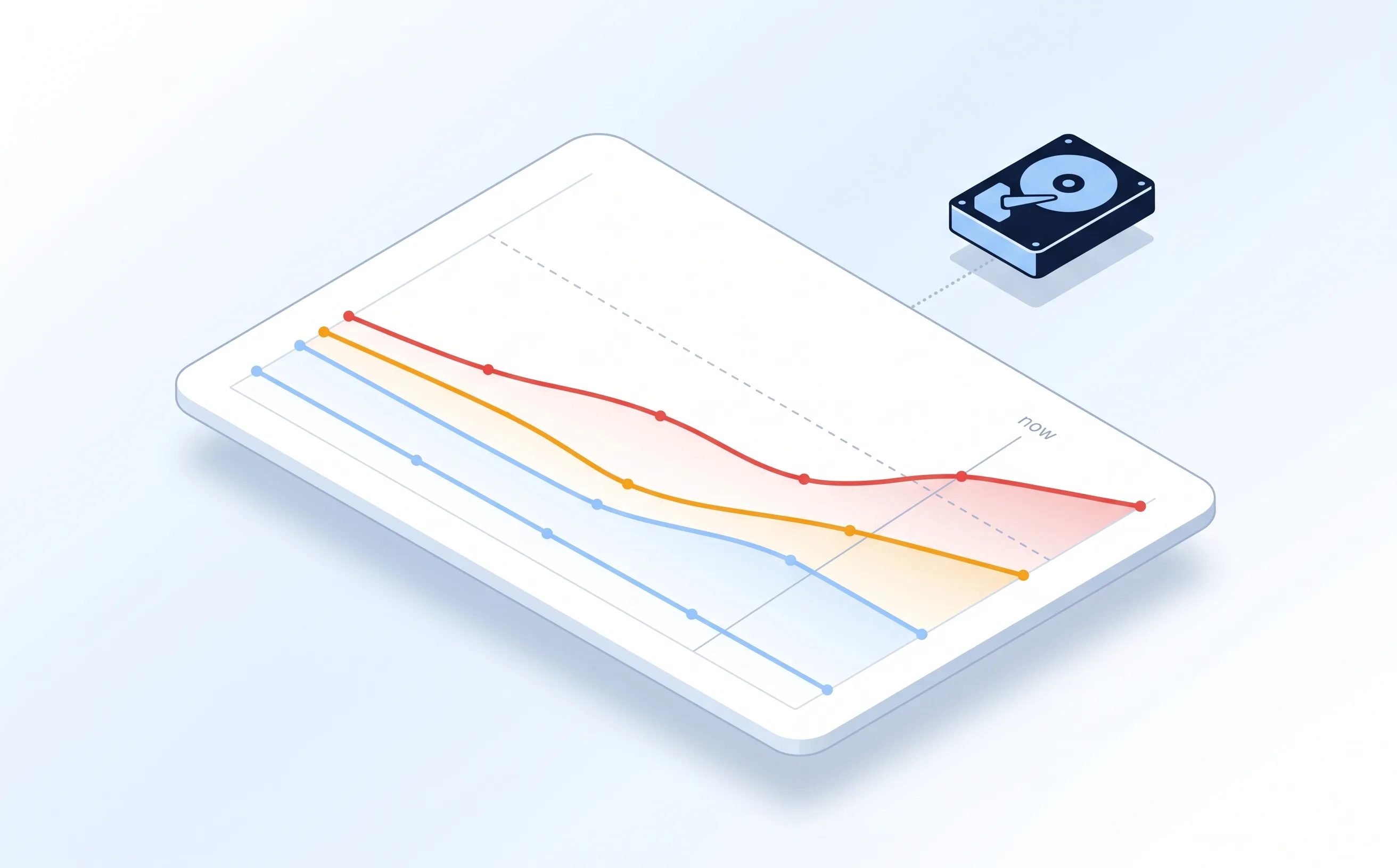 SMART attribute trend analysis for a surveillance hard drive inside an NVR showing rising reallocated sectors
