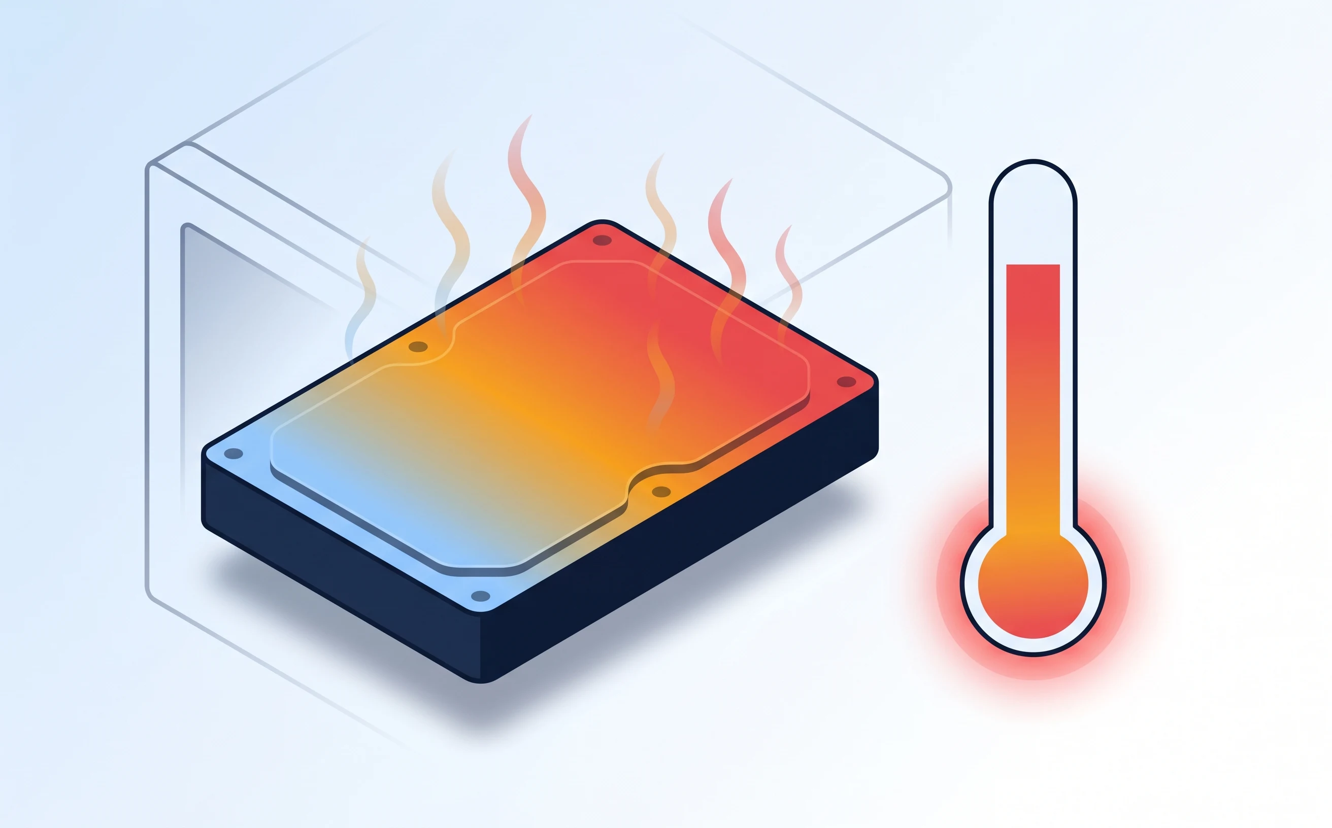 Per-drive temperature trend with a thermal-throttling alert for NVR disks in a hot Indian server room